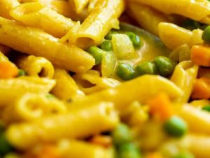 Vegetable curry pasta